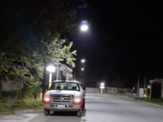 DEÁN FUNES: NUEVA LUMINARIA EN PRESIDENTE PERÓN ESQ. MENDOZA.