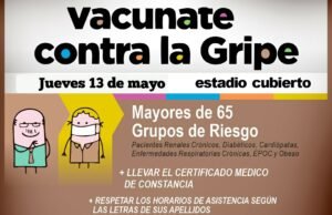 DEAN FUNES: VACUNA ANTIGRIPAL ADULTOS • MARTES Y JUEVES•