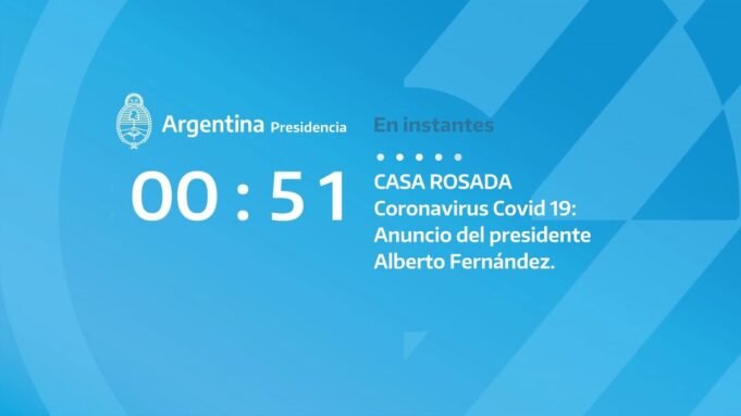 🔴 EN VIVO: EL PRESIDENTE ALBERTO FERNÁNDEZ ANUNCIA RESTRICCIONES PARA REUNIONES SOCIALES Y ACTIVIDAD COMERCIAL NO ESENCIAL POR 9 DÍAS.