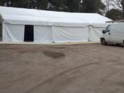 COVID EN EL HOSPITAL ROMAGOSA: REFUERZAN EL ÁREA DE FEBRILES CON UNA CARPA APTA PARA INTERNACIÓN AMBULATORIA.