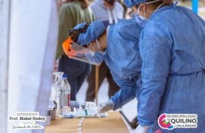 COVID QUILINO: PARA MAYOR PREVENCIÓN REALIZAN HOY UN CORDÓN SANITARIO TESTEANDO A DOMICILIO.