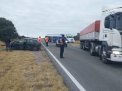 ACCIDENTE DE TRÁNSITO EN RUTA 60 EN CERCANÍAS A QUILINO.