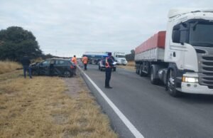 ACCIDENTE DE TRÁNSITO EN RUTA 60 EN CERCANÍAS A QUILINO.