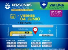 DEÁN FUNES: SÓLO POR ESTA SEMANA SE VACUNARÁ EL VIERNES POR LA TARDE Y EL SÁBADO POR LA MAÑANA SE REALIZARÁN LOS TESTEOS.