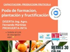 QUILINO: INTERESADOS YA PUEDEN INSCRIBIRSE PARA LA CAPACITACIÓN FRUTÍCOLA DE PROHUERTA – INTA