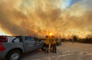 TREMENDO INCENDIO EN MALAGUEÑO.