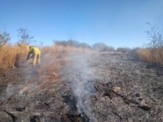 DEÁN FUNES: INCENDIO FORESTAL DETRÁS DEL CEMENTERIO VIEJO.