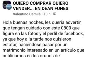 DEÁN FUNES: ALERTAN INTENTO DE CIBERESTAFA MEDIANTE WHATSAPP CON UN FALSO NÚMERO DE BANCON.