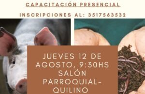 QUILINO: INSCRIPCIONES ABIERTAS PARA CAPACITACIÓN PRESENCIAL EN PRODUCCIÓN PORCINA Y HORTÍCOLA.