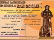 DEÁN FUNES: ESTE VIERNES COMIENZA EL TRIDUO EN HONOR A SAN ROQUE.