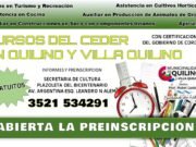 CONTINÚAN ABIERTAS LAS INSCRIPCIONES PARA LOS CURSOS DEL CEDER EN QUILINO Y VILLA QUILINO
