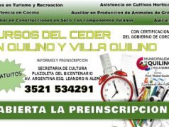 CONTINÚAN ABIERTAS LAS INSCRIPCIONES PARA LOS CURSOS DEL CEDER EN QUILINO Y VILLA QUILINO