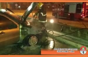 DEÁN FUNES: SE REGISTRÓ UN INCENDIO VEHICULAR EN AVENIDA ARGENTINA.