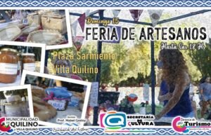 TURISMO QUILINO: HOY FERIA DE ARTESANOS PLAZA SARMIENTO VILLA QUILINO HASTA LAS 18:00Hs.