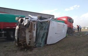 TORMENTA DE VIENTO Y TIERRA: SE REGISTRÓ UN CHOQUE EN CADENA DE 6 VEHÍCULOS EN LA AUTOPISTA CÓRDOBA – ROSARIO.