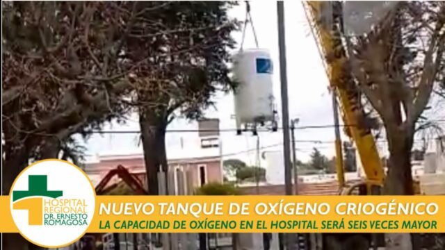 EL HOSPITAL ROMAGOSA CUENTA CON UN TANQUE DE OXÍGENO CRIOGÉNICO.