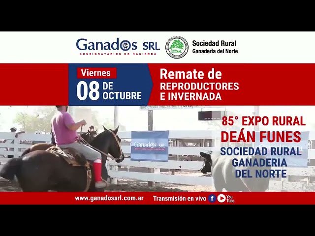 SOCIEDAD RURAL: EL 8 DE OCTUBRE SE DESARROLLARÁ EL REMATE DE REPRODUCTORES E INVERNADA.