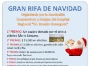GRAN RIFA DE NAVIDAD A BENEFICIO DE LA COOPERADORA DEL HOSPITAL ROMAGOSA.