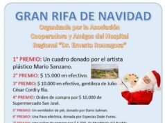 GRAN RIFA DE NAVIDAD A BENEFICIO DE LA COOPERADORA DEL HOSPITAL ROMAGOSA.