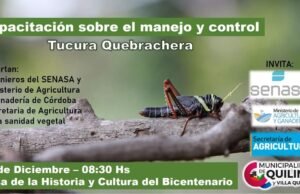 QUILINO LANZA UN CURSO DE CAPACITACIÓN PARA EL MANEJO Y CONTROL DE TUCURA QUEBRACHERA.