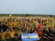 CORRIENTES: LLEGÓ LA LLUVIA Y LOS BOMBEROS FESTEJARON.