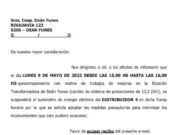 CORTE DE ENERGÍA EN DEÁN FUNES: ESTE LUNES EPEC CORTA EL SERVICIO DE 15:00 A 16:00HS. POR MANTENIMIENTO.