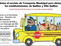 HABILITAN TRANSPORTE MUNICIPAL PARA ALUMNOS DE ESCUELAS DE QUILINO Y VILLA QUILINO.