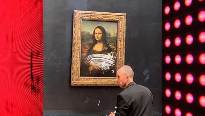 TORTAZO PARA MONA LISA: ATACARON EL CUADRO DE LA GIOCONDA EN PARÍS.