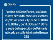 NO CENSADOS: HOY PUEDEN CONCURRIR A ALMIRANTE BROWN 355 PARA REGISTRARSE.
