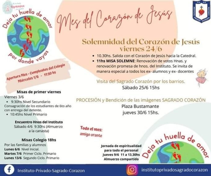 COMIENZA JUNIO ¡EL MES DEL SAGRADO CORAZÓN! ÉSTE ES EL CRONOGRAMA DE ACTIVIDADES.