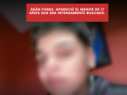 DEÁN FUNES: APARECIÓ EL MENOR DE 17 AÑOS QUE ERA INTENSAMENTE BUSCADO.