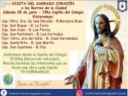 EL SAGRADO CORAZÓN DE JESÚS VISITARÁ ESTE SÁBADO LOS BARRIOS DE LA CIUDAD.