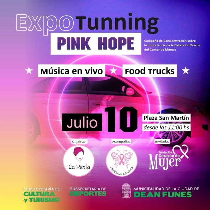 SE VIENE A DEÁN FUNES LA EXPO TUNNING PINK HOPE