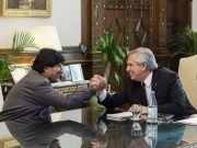 EVO MORALES Y ALBERTO FERNÁNDEZ SE REUNIERON EN LA CASA ROSADA.