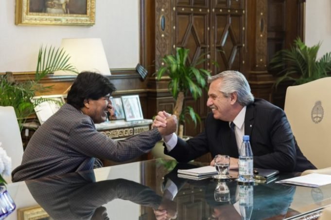 EVO MORALES Y ALBERTO FERNÁNDEZ SE REUNIERON EN LA CASA ROSADA.