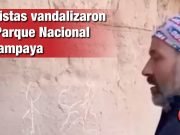 VÍDEO VIRAL: UN HOMBRE DE TOTORAL VANDALIZÓ PATRIMONIO MUNDIAL EN EL PARQUE NACIONAL TALAMPAYA.