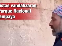 VÍDEO VIRAL: UN HOMBRE DE TOTORAL VANDALIZÓ PATRIMONIO MUNDIAL EN EL PARQUE NACIONAL TALAMPAYA.