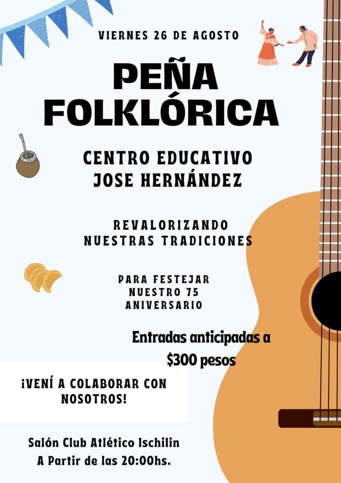 ¡AGENDÁ! SE VIENE LA GRAN PEÑA ANIVERSARIO DEL CENTRO EDUCATIVO JOSÉ HERNÁNDEZ.