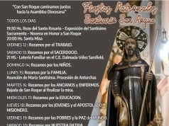 VILLA QUILINO: DIERON A CONOCER EL CRONOGRAMA DE ACTIVIDADES RELIGIOSAS PARA LAS PATRONALES DE SAN ROQUE.