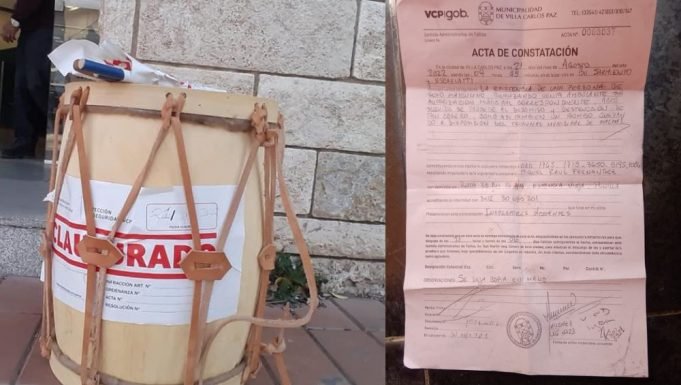 PASA EN REDES: “CLAUSURARON” UN BOMBO DE UN ARTISTA CALLEJERO EN CARLOS PAZ. ANDRÉS BOLLETTA DIO A CONOCER EL INSÓLITO HECHO.