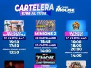 CINES MOLISE: YA ESTÁ DISPONIBLE LA CARTELERA DESDE EL 11/08 AL 17/08. ¡PRECIOS Y HORARIOS!