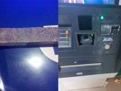 ¡SACADO!: UN HOMBRE ROMPIÓ A BALDOSAZOS UN CAJERO EN CÓRODBA PORQUE LE HABÍA TRAGADO LA TARJETA.