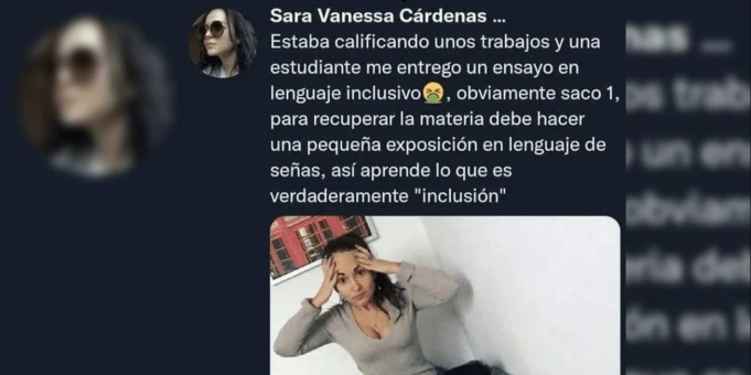 PASA EN REDES: DESAPROBÓ A UNA ALUMNA POR ESCRIBIR EN LENGUAJE INCLUSIVO Y LE PIDIÓ EXPONER EN LENGUA DE SEÑAS: “¡ASÍ APRENDE!”.