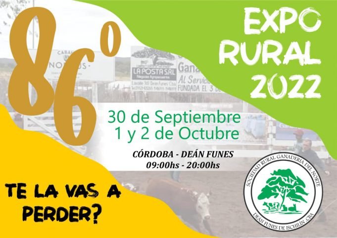EXPO RURAL DEÁN FUNES: LA EDICIÓN 86 ¡YA TIENE FECHA!