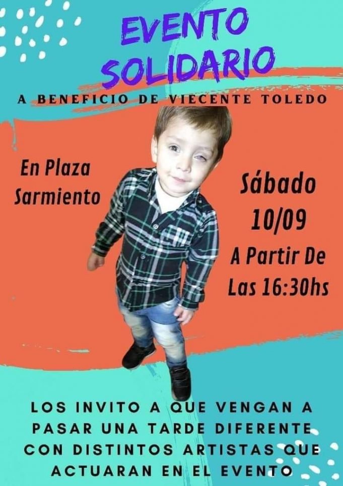 UN MILLÓN PARA VICENTE: EL NIÑO DEBE SER OPERADO DE SU OJITO Y FAMILIARES REALIZARÁN UN EVENTO PARA REUNIR 1.394.520 PESOS.