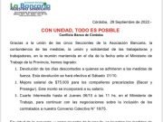 CONFIRMADO: LA BANCARIA LEVANTÓ EL PARO Y MAÑANA 30 DE SEPTIEMBRE BANCOR ATENDERÁ NORMALMENTE.