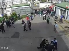 GREMIALISTAS DE CAMIONEROS IRRUMPIERON UNA EMPRESA Y GOLPEARON A LOS EMPLEADOS.