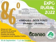 EXPO RURAL DEÁN FUNES 2022: ¡NO FALTA NADA! CRONOGRAMA LISTO Y CUENTA REGRESIVA EN MARCHA.