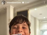 PASA EN REDES: A MATEO MESSI LE TOCÓ LA FIGURITA DE SU PAPÁ LEO Y ANTONELLA COMPARTIÓ SU ALEGRÍA EN INSTAGRAM.