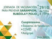 EL SÁBADO 29 HABRÁ JORNADA DE VACUNACIÓN EN EL HOSPITAL ROMAGOSA.